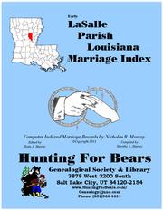 Cover of: Early LaSalle Parish Louisiana Marriage Index 1910-1920