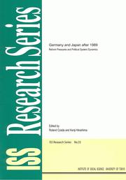 Cover of: Germany and Japan after 1989: reform pressures and political system dynamics