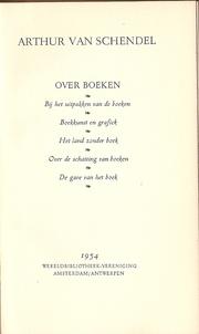 Cover of: Over boeken