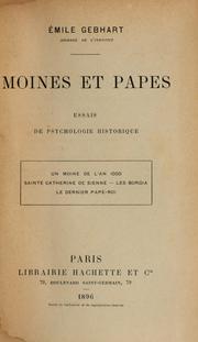 Cover of: Moines et papes: essais de psychologie historique ...