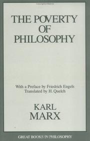 Cover of: The poverty of philosophy by Karl Marx
