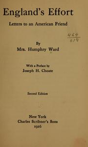 Cover of: England's effort by Mary Augusta Ward