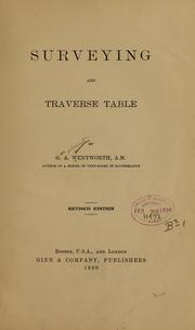 Cover of: Surveying and traverse table...
