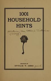 Cover of: 1001 household hints