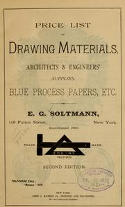 Cover of: Price list of drawing materials, architects & engineers' supplies ...