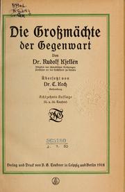 Cover of: Die Grossmächte der Gegenwart