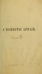 Cover of: A domestic affair