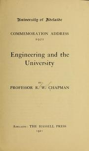 Cover of: Engineering and the university