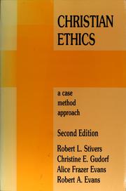 Cover of: Christian ethics: a case method approach