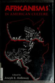 Cover of: Africanisms in American culture