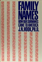 Cover of: Family names: how our surnames came to America