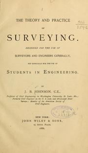 Cover of: The theory and practice of surveying by Johnson, J. B., Johnson, J. B.