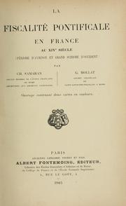 Cover of: La Fiscalité pontificale en France au XIVe siècle: période d'Avignon et grand schisme d'occident