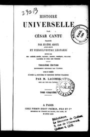 Cover of: Histoire universelle