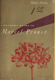 Cover of: A reader's guide to Marcel Proust.