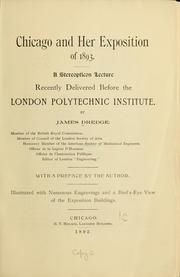 Cover of: Chicago and her exposition of 1893 by James Dredge