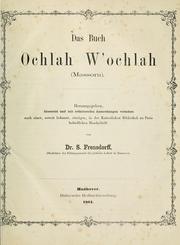 Cover of: 'Okhlah ve-'okhlah by S. Frensdorff, S. Frensdorff