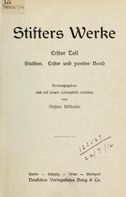Cover of: Werke by Adalbert Stifter, Adalbert Stifter