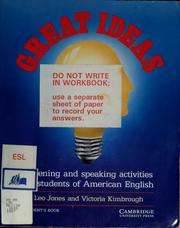 Cover of: Great ideas: listening and speaking activities for students of American English