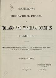 Commemorative biographical record of Tolland and Windham counties, Connecticut