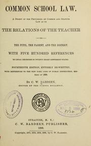 Cover of: Common school law