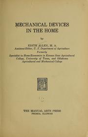 Cover of: Mechanical devices in the home