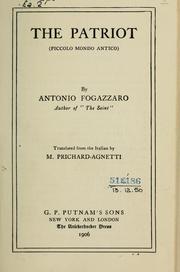Cover of: The patriot (Piccolo mondo antico) | Antonio Fogazzaro