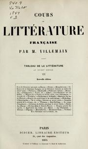Cover of: Cours de littérature française. Tableau de la littérature au XVIIIe siècle