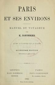 Cover of: Paris et ses environs: manuel du voyageur