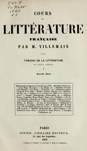 Cover of: Cours de littérature française. Tableau de la littérature au XVIIIe siècle