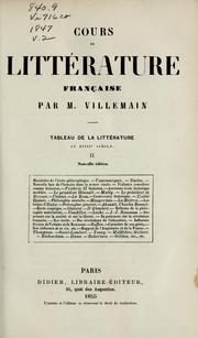 Cover of: Cours de littérature française. Tableau de la littérature au XVIIIe siècle