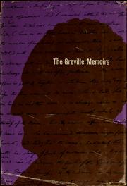 Cover of: The Greville memoirs
