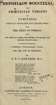 Cover of: Euripidou Phoinissai by Euripides, Euripides