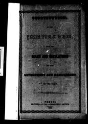 Constitution of the Perth Public School by Perth Public School