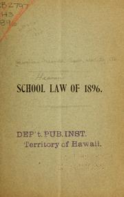 Cover of: School law of 1896