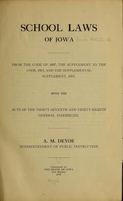 Cover of: School laws of Iowa from the code of 1897