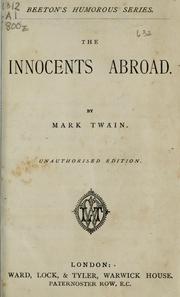 Cover of: The innocents abroad by Mark Twain