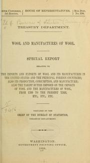 Cover of: Wool and manufactures of wool by United States. Department of the Treasury. Bureau of Statistics., United States. Department of the Treasury. Bureau of Statistics.