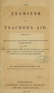 Cover of: The examiner by Duncan, Alexander educator., Duncan, Alexander educator