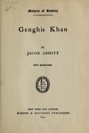 Cover of: Genghis Khan by Jacob Abbott
