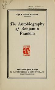Cover of: The autobiography of Benjamin Franklin. by Benjamin Franklin