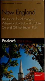 Cover of: Fodor's New England by William Travis, William Travis