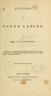 Cover of: Letters to young ladies. | L. H. Sigourney