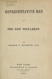 Cover of: Representative men of the New Testament