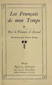 Cover of: Les Français de mon temps by Avenel, G. d' vicomte