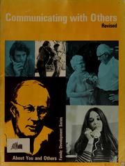 Cover of: Communicating with others (Family development series; about you and others)