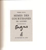 Mimes des courtisanes de Lucien by Lucian of Samosata