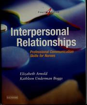 Cover of: Interpersonal relationships by Arnold, Elizabeth.