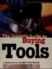 Cover of: The insider's guide to buying tools by Charles R. Self