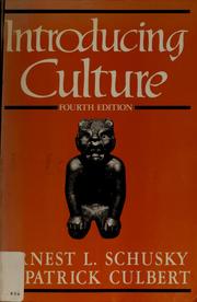 Cover of: Introducing culture